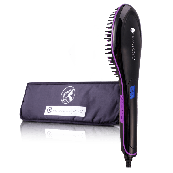 MorningSave Infinity Gold Advanced Infrared Straightening Brush + Heat Mat