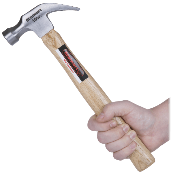 16 oz Natural Hardwood Claw Hammer by Stalwart