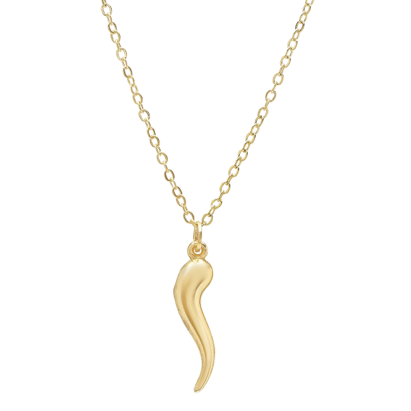 MorningSave: 14K Gold Italian Horn Charm Necklace