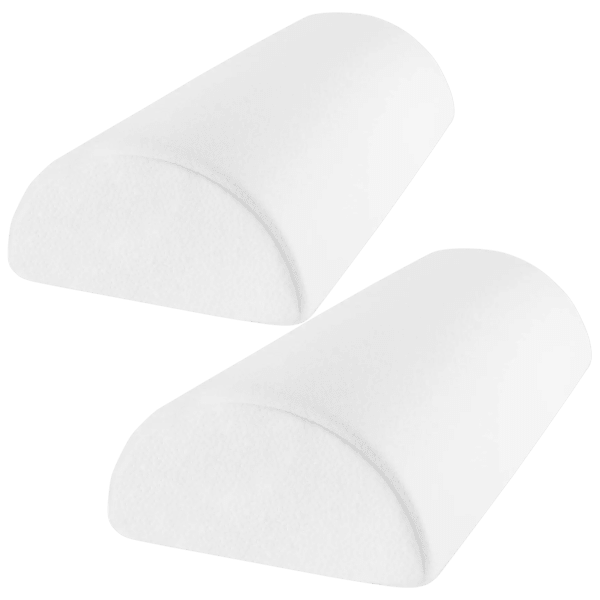 2-Pack: Zen Bamboo Foam Semicircle Bolster Pillows