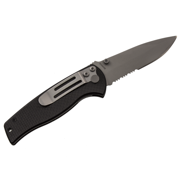 Schrade Partially Serrated Drop Point Blade Knife