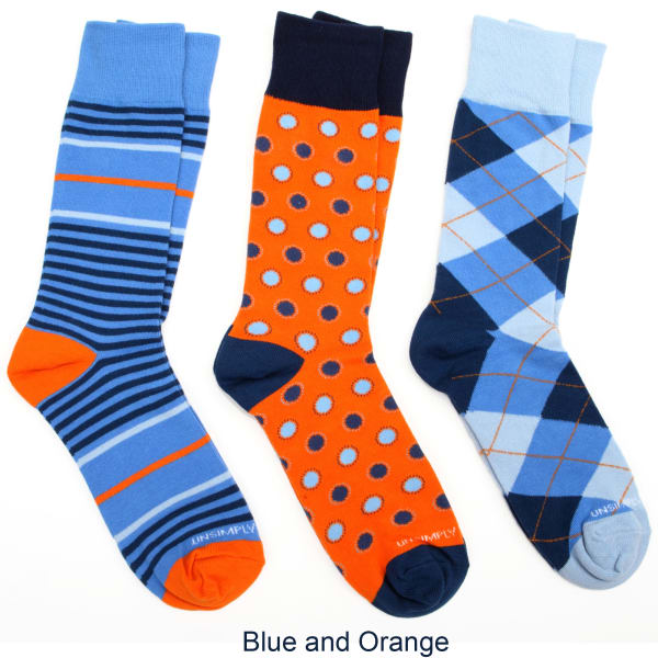 3-Pack: Unsimply Stitched Men's Dress Socks