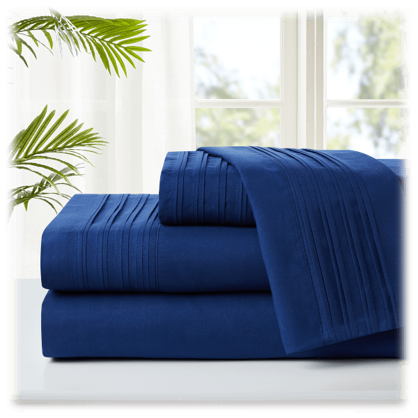 MorningSave Spirit Linen Home Pleated Sheet Set