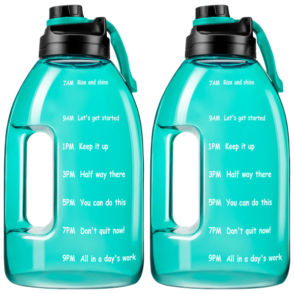 2-Pack: LetsFit 1-Gallon Large Capacity Water Bottle with Handle