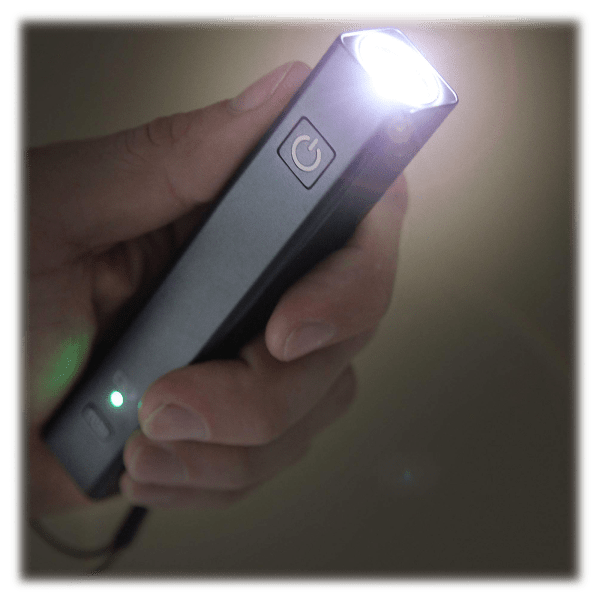 Meh Rechargeable LED Flashlight With PowerBank and Charging Dock