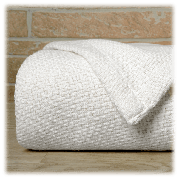 MorningSave Bibb Home Basket Weave 100 Durable Cotton Blankets