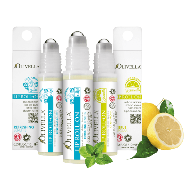 3-Pack: Olivella Lip Roll-On with Mint and Limoncello
