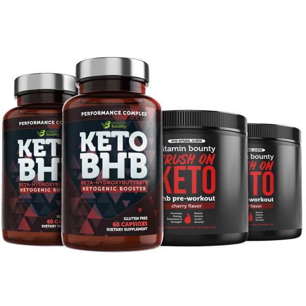4-Piece Vitamin Bounty Keto BHB & Cherry Flavored Pre-Workout