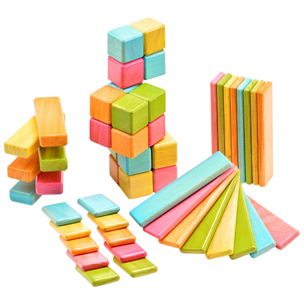 Tegu Tints Collection 52-Piece Original Magnetic Block Set