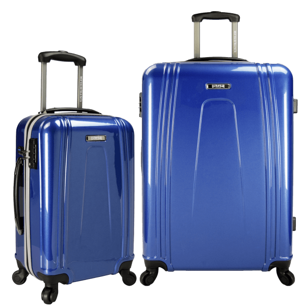 MorningSave EZCharge 2pc Hardside CarryOn & Spinner Luggage Set by