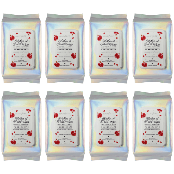 8-Pack: Beautyfrizz Mother of Pearl Infused Facial Cleansing Wipes
