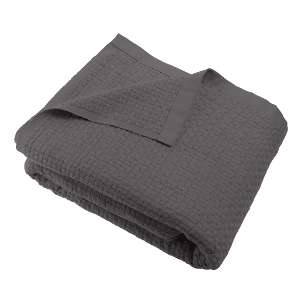 MorningSave Peacock Alley Patara Basket Weave Cotton Blanket