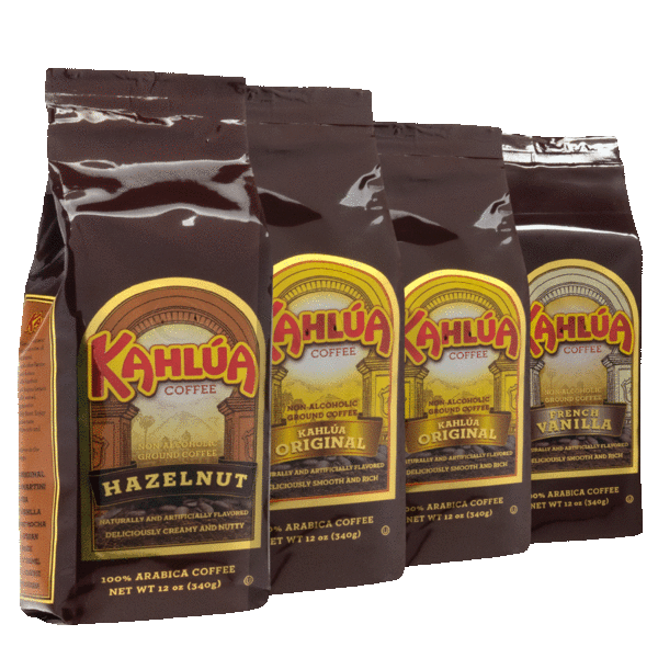 Your Choice:4-Pack Harry & David or Kahlua Assorted 12oz Bags of Flavored Coffee