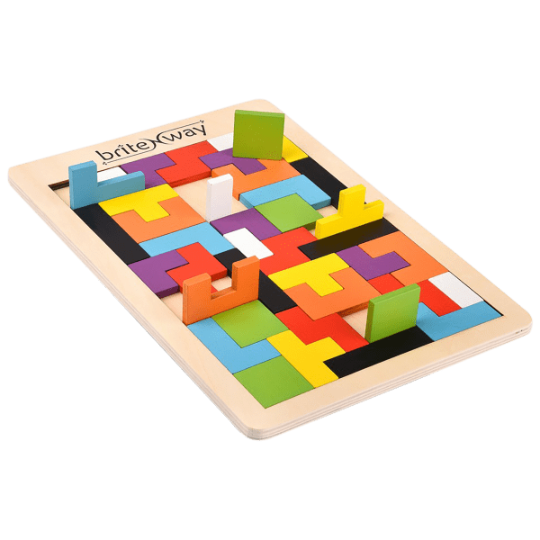 SideDeal: Britenway Wooden Tetris Puzzle for Kids