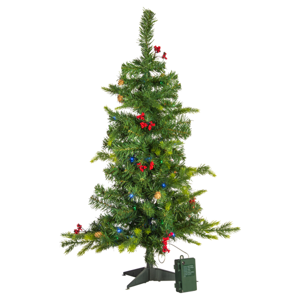 American Tree & Wreath 3-Foot Tree with Color Changing Lights