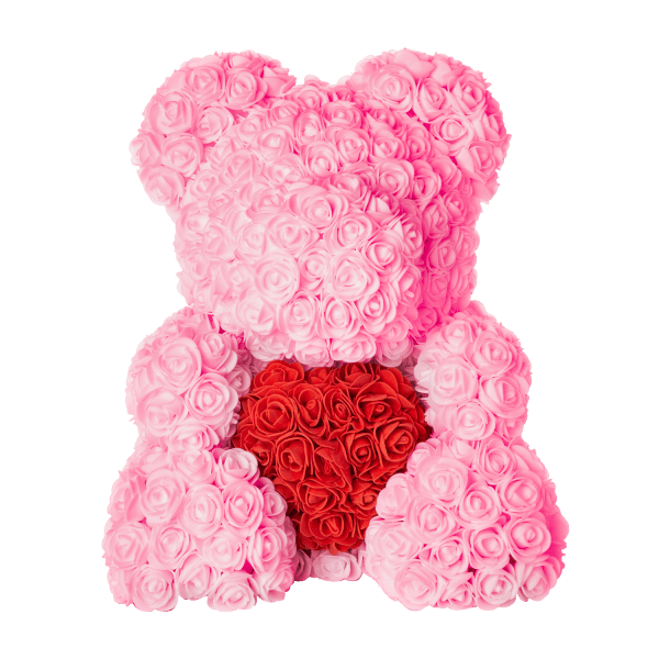 rose petal teddy bear