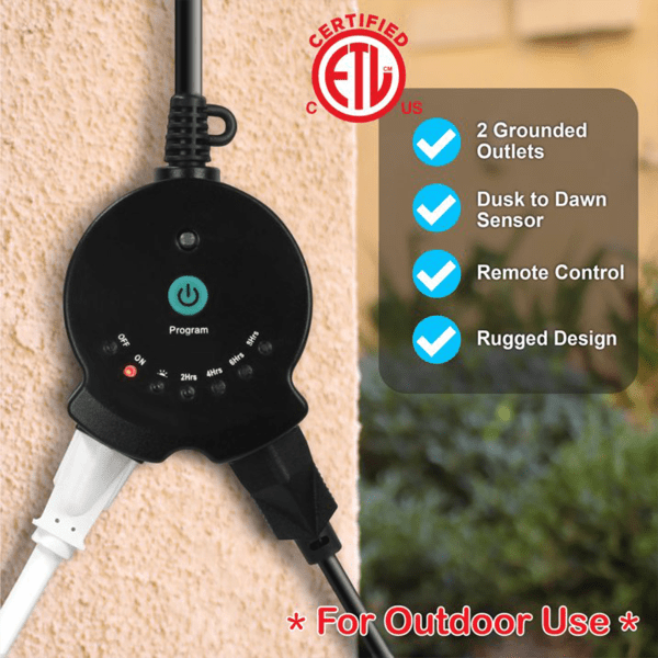 MorningSave: 2-Pack: ClearPower Outdoor Lighting Timer with Indoor ...