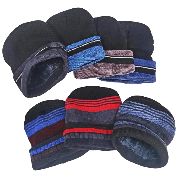 SideDeal: 4-Pack: RD Sherpa-Lined Fashion Beanie Hats