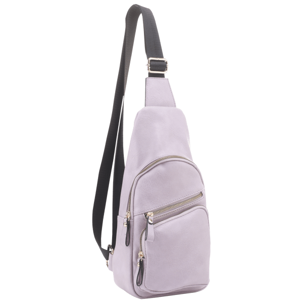 MorningSave: Malibu Skye Violet Sling Bag with Front Zipper and Zipper ...