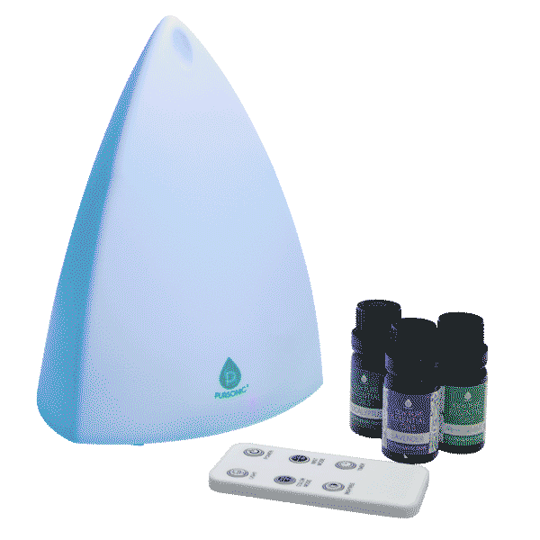 Pursonic Ultrasonic Aromatherapy Diffuser with Remote and Oils