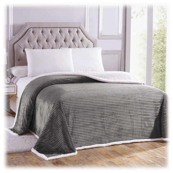 MorningSave: Noble House Corduroy Microfiber Plush Blanket