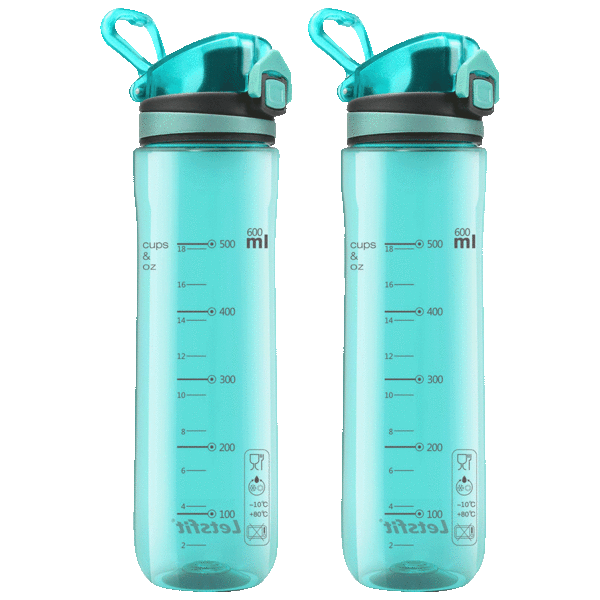 2-Pack: Letsfit Tritan Plastic Water Bottles (21 oz)