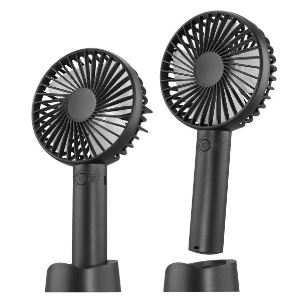 2-Pack: Fine Life Products Rechargeable Handheld USB Fan with Phone Stand