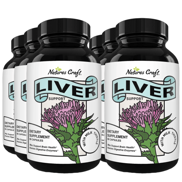 6-Pack: Natures Craft Liver Cleanse Detox & Repair Formula (6-month supply)