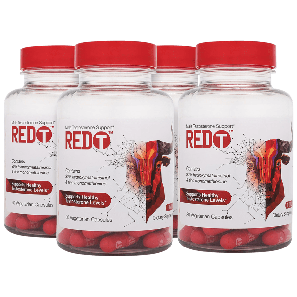 4-Pack: Red-T Zinc Immune Support for Men (120-Day Supply)