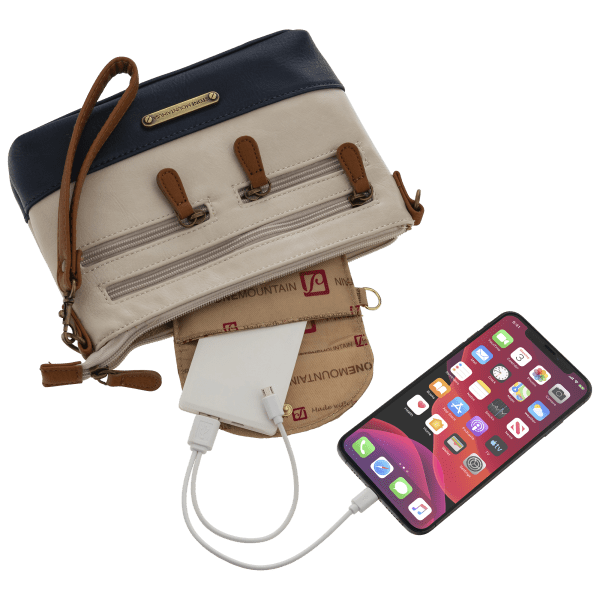 stone mountain crossbody bag with charger