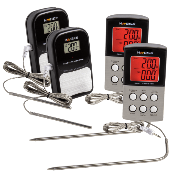 2-Pack: Maverick Wireless Remote Thermometer with 2-High Heat Probes