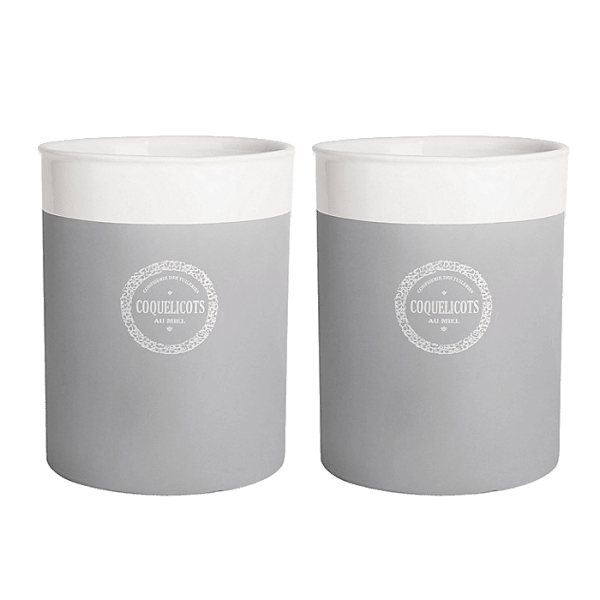 2-Pack: Coquelicots Ceramic Waste Bins