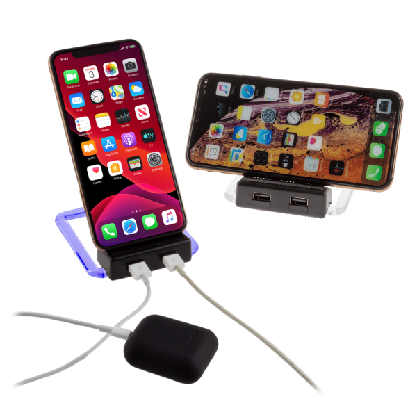 2-Pack: Xtreme Power Rotating Wireless Charger with 2 USB Ports