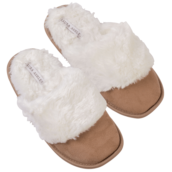 MorningSave Laura Ashley Ladies Micro Suede with Plush Collar and