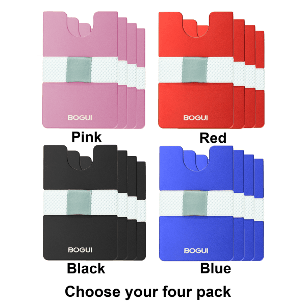 4-Pack: Bogui Wallets with RFID Cards