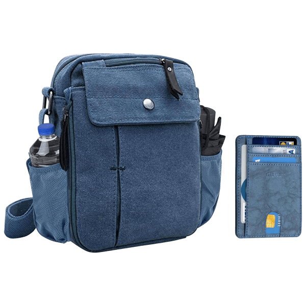 MorningSave: Ciana Canvas Bag with Slim Wallet Combo