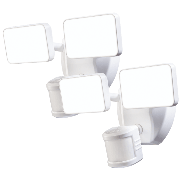 2-Pack: SECUR360 Wired 2000-Lumen LED Wi-Fi Security Lights