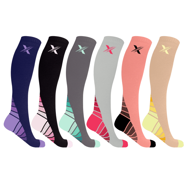 Extreme Fit 6-Pairs: Unisex Sports Compression Socks