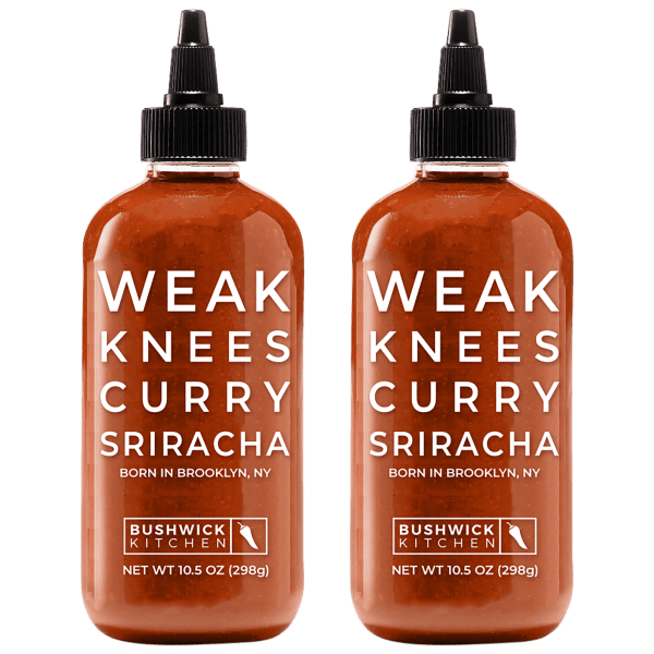 2-Pack: Weak Knees Curry Sriracha Hot Sauce