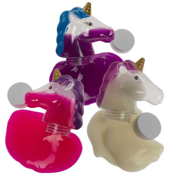 3-Pack: Unicorn Head Slime (Assorted Colors)