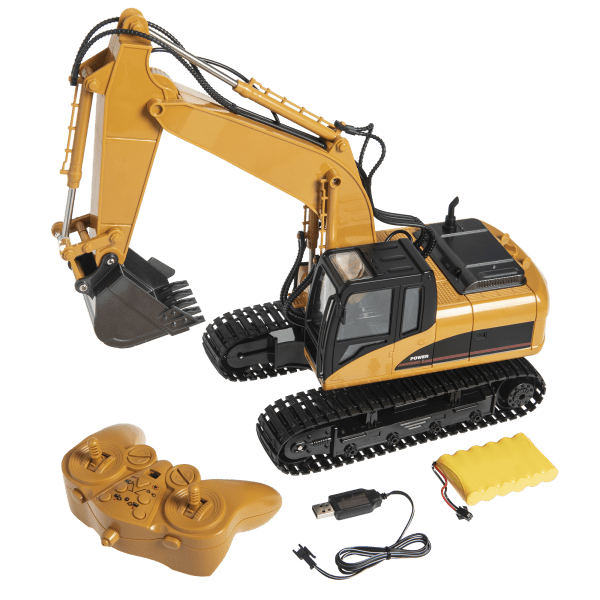 Meh: 15-channel 1:14 scale R/C Excavator with Metal Shovel