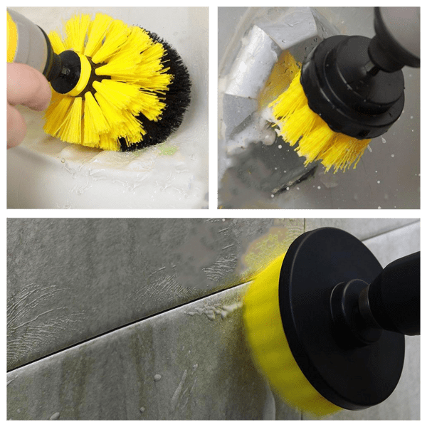 MorningSave SwissTek 3Piece AllPurpose Power Scrubber Cleaning Kit