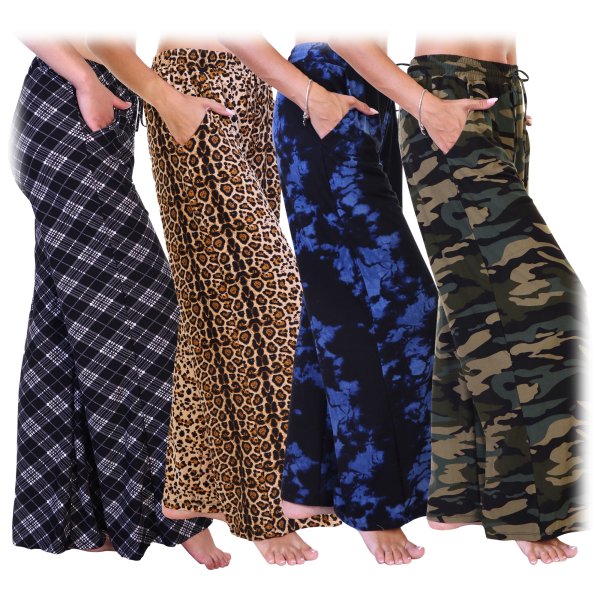 4-Pack: Angelina Mid-rise Palazzo Pants with Pockets