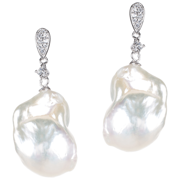 MorningSave: Jardin Jewelry Pearl and CZ Drop Earrings