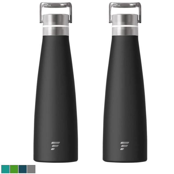 2-Pack: LetsFit 16oz Stainless Steel Insulated Water Bottles