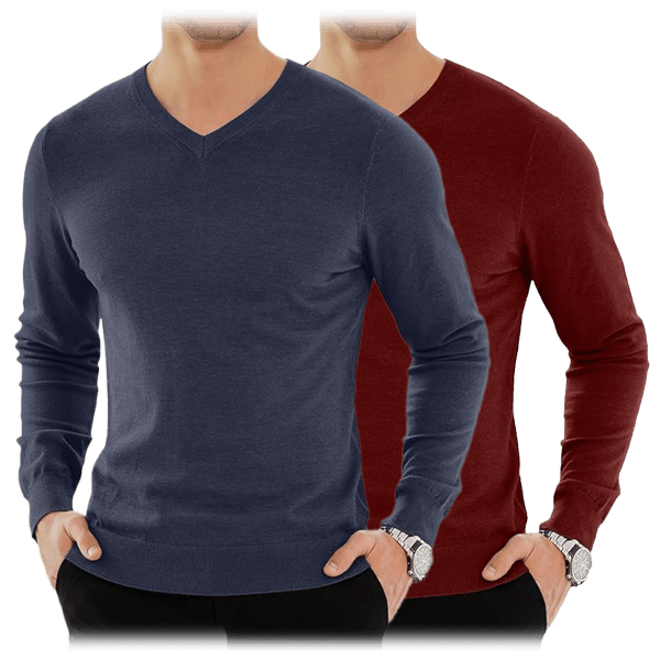 SideDeal: 2-Pack: Nextex Apparel Men’s V-Neck Pullover Sweater