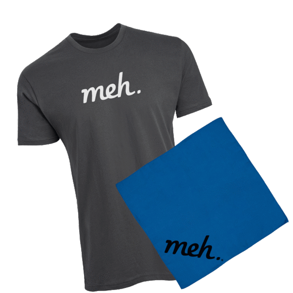 Heavy Metal Meh Logo Shirt and Royal Blue Meh Bandana
