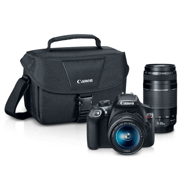 Canon EOS Rebel T6 DSLR with EF-S 18-55mm Lens and EF 75-300mm Zoom Lens