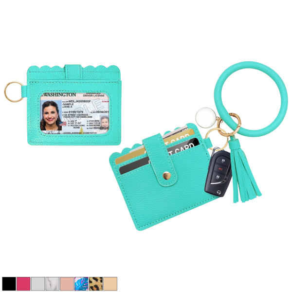 Ciana Pocket Credit Card Holder with Wristlet Bracelet Keychain