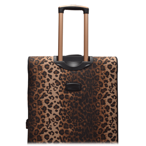 black leopard print luggage